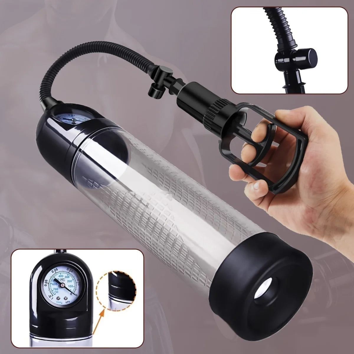 Manual Penis Pump β Vacuum Enlargement Trainer for Stronger Erections & Enhancement, Male sex toys