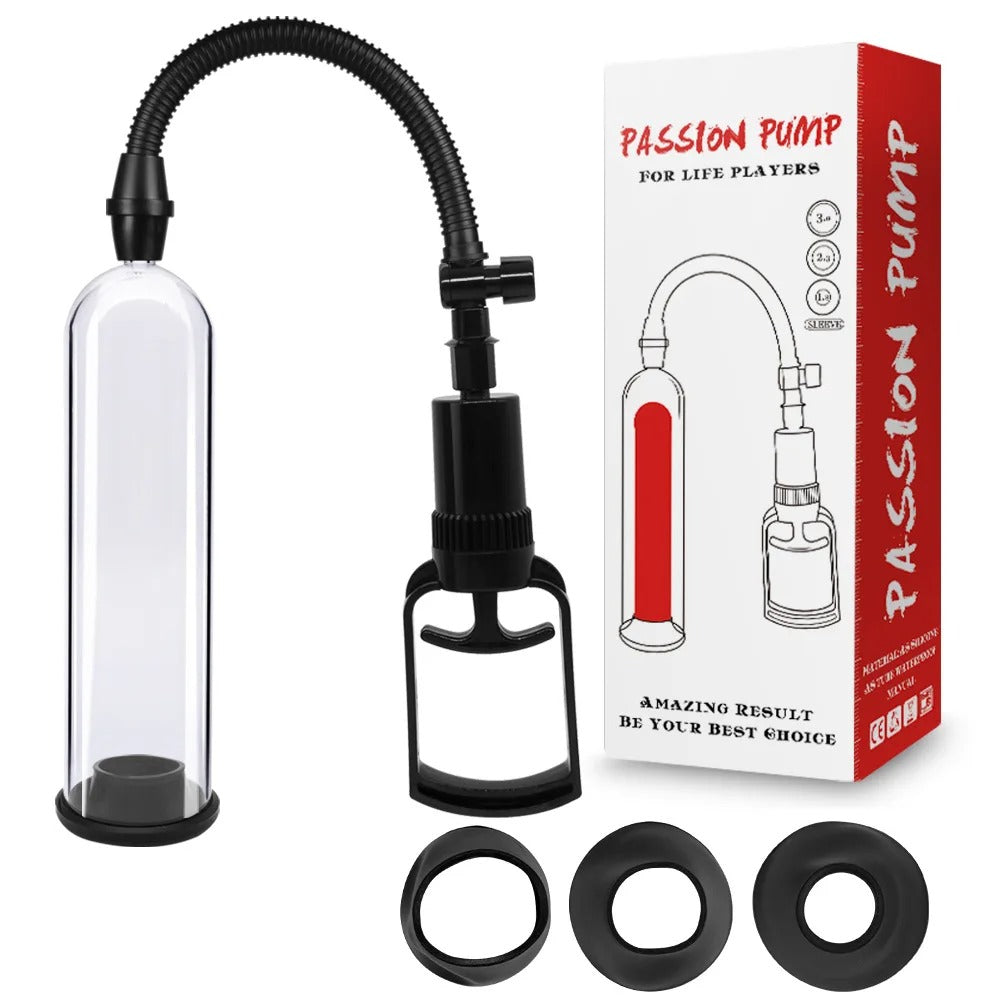 Manual Penis Pump β Vacuum Enlargement Trainer for Stronger Erections & Enhancement, Male sex toys