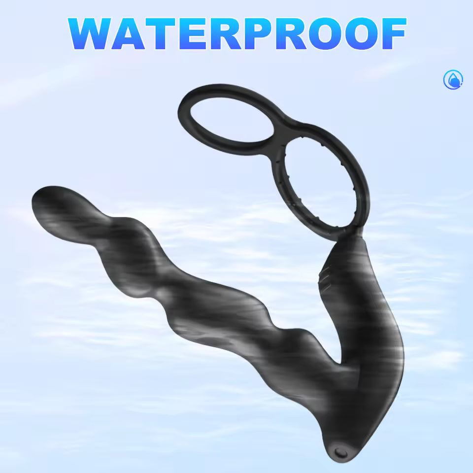 WaveLock Remote Prostate Massager with Dual Rings (9006)