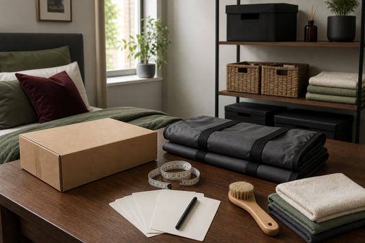 Plain parcel, storage bag, measuring tape and cleaning tools for choosing a sex doll to lift clean and store