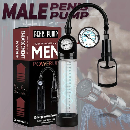 Manual Penis Pump – Vacuum Enlargement Trainer for Stronger Erections & Enhancement, Male sex toys