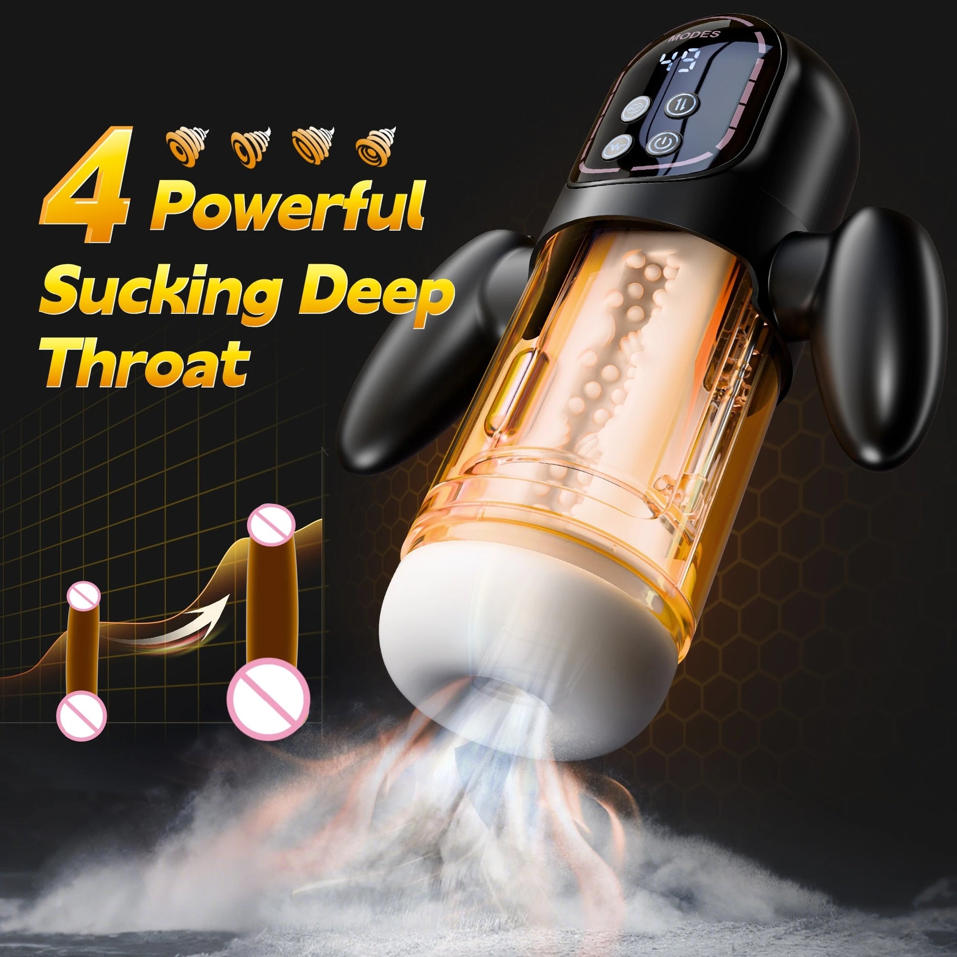 Automatic Male Masturbator with Thrusting and Suction LCD Display, A Sex Doll Plus UK Automatic Male Masturbator with Thrusting and Suction LCD Display, A Sex Doll Plus UK