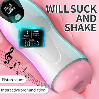 Automatic Sucking Telescopic Intelligent Sound & Heating Simulation Male masturbator, Best Mens Sex Toys