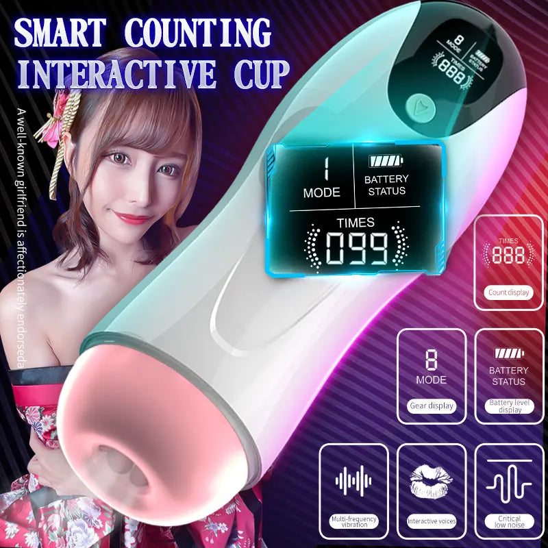 Automatic Sucking Telescopic Intelligent Sound & Heating Simulation Male masturbator, Best Mens Sex Toys