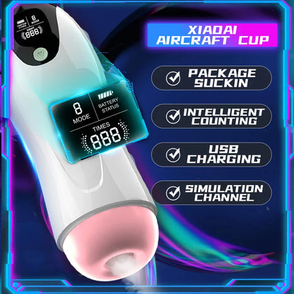 Automatic Sucking Telescopic Intelligent Sound & Heating Simulation Male masturbator, Best Mens Sex Toys