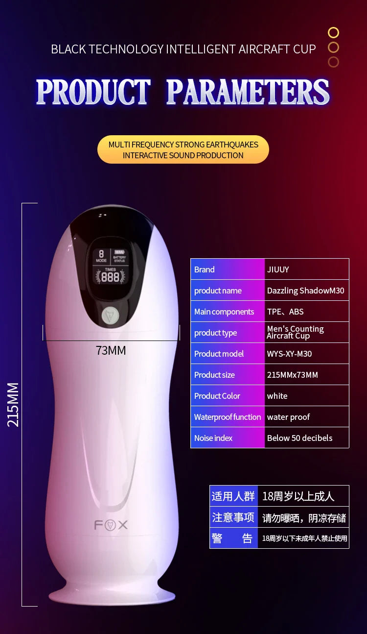 Automatic Sucking Telescopic Intelligent Sound & Heating Simulation Male masturbator, Best Mens Sex Toys