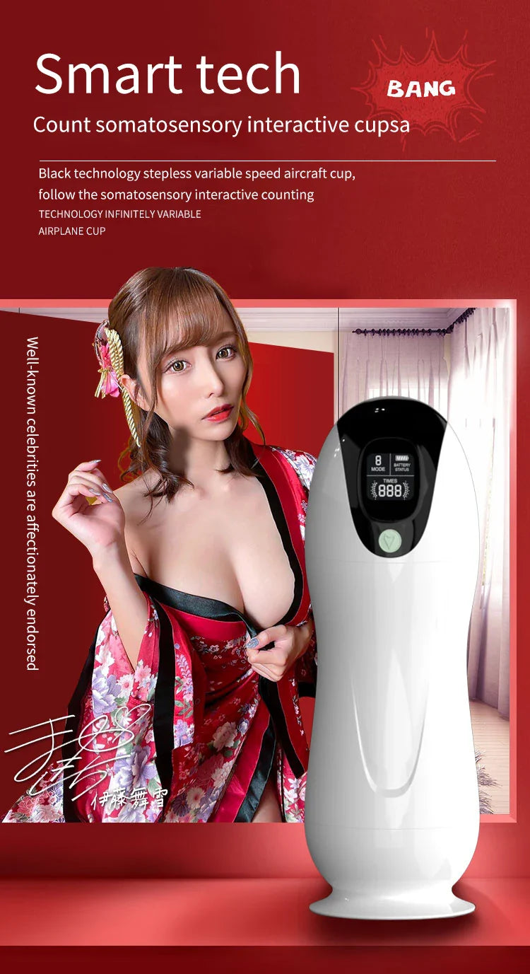 Automatic Sucking Telescopic Intelligent Sound & Heating Simulation Male masturbator, Best Mens Sex Toys