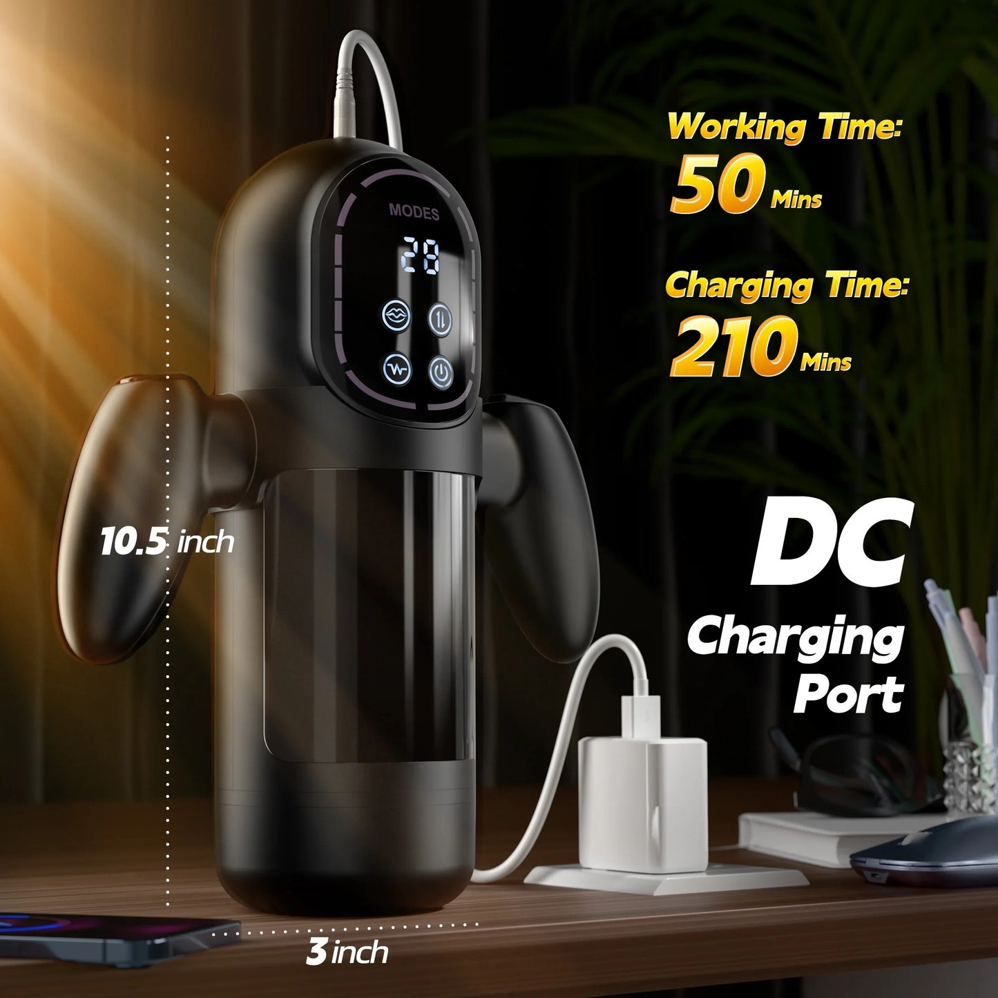 Automatic Male Masturbator with Thrusting and Suction – LCD Display, Adjustable Modes, and Ergonomic Handle